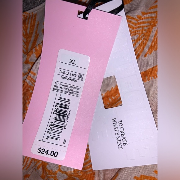 Future Collective Pleated Asymmetrical One Shoulder Bralette Top Orange Tropical - Picture 5 of 7